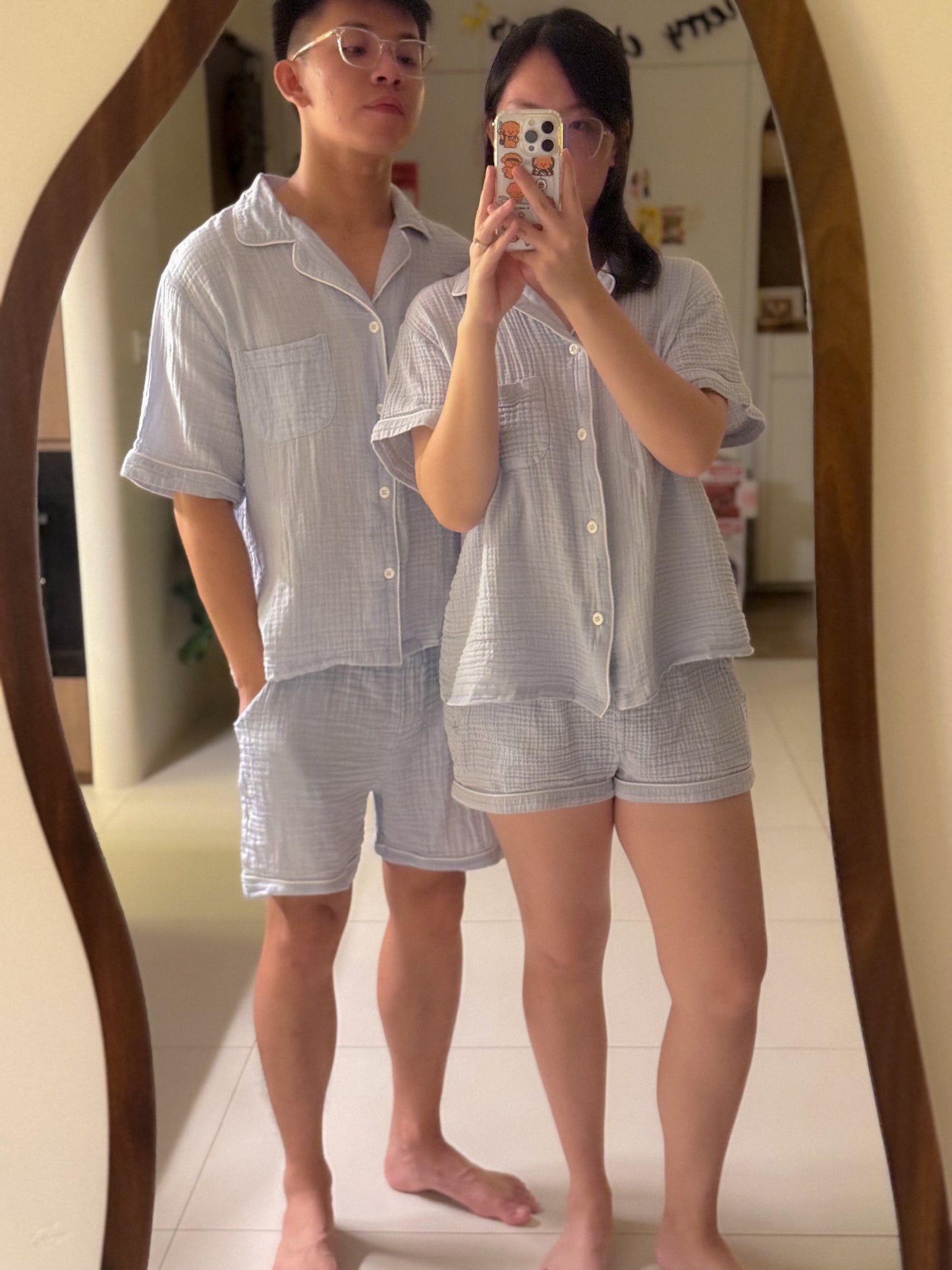 Short Sleeve Pajamas Set - Men