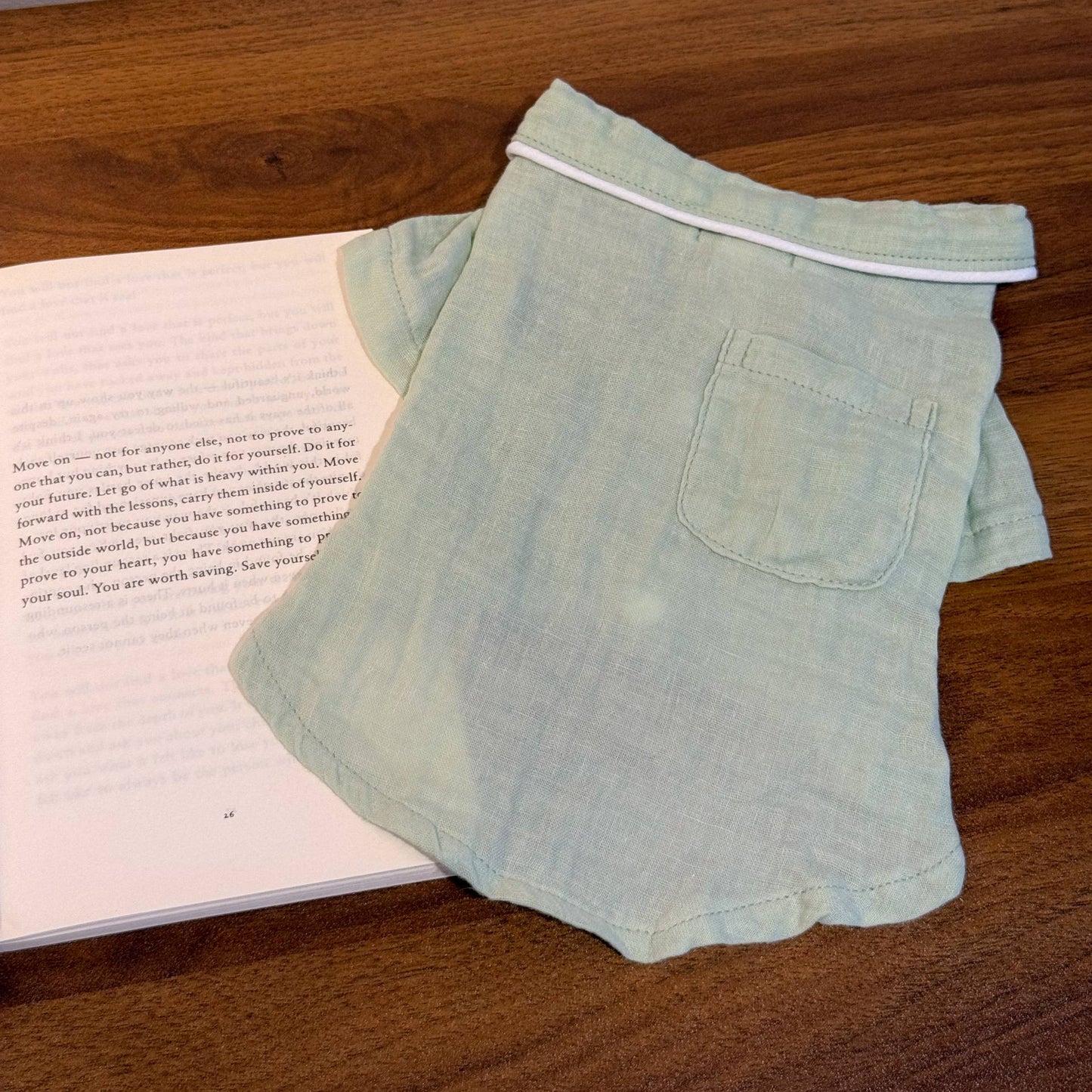 Sage green dog pajamas 