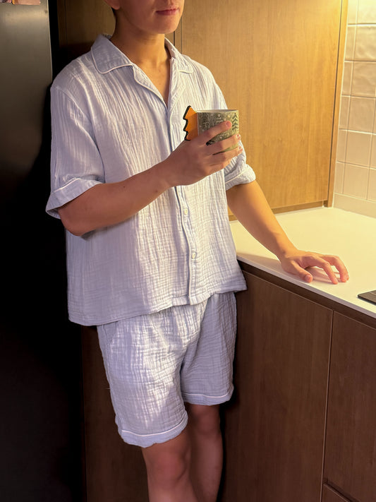 Short Sleeve Pajamas Set - Men