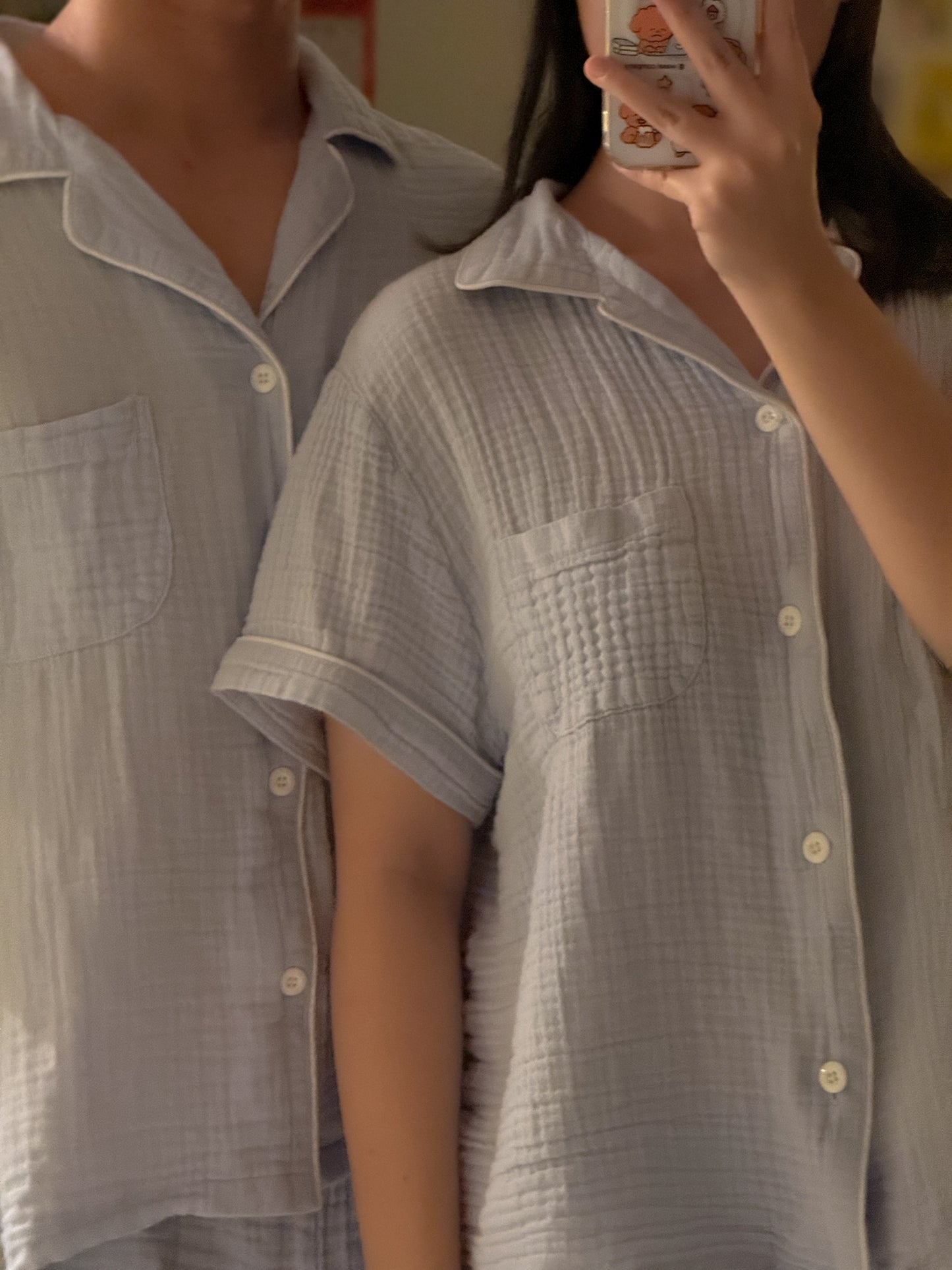 Short Sleeve Pajamas Set - Men