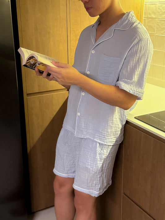 Short Sleeve Pajamas Set - Men